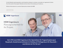 Tablet Screenshot of hsw-ingenieure.de